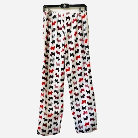 Croft & Barrow Pajama Bottoms Faux Fur Scottish Terrier Print M Soft Warm Fuzzy - Picture 7 of 9